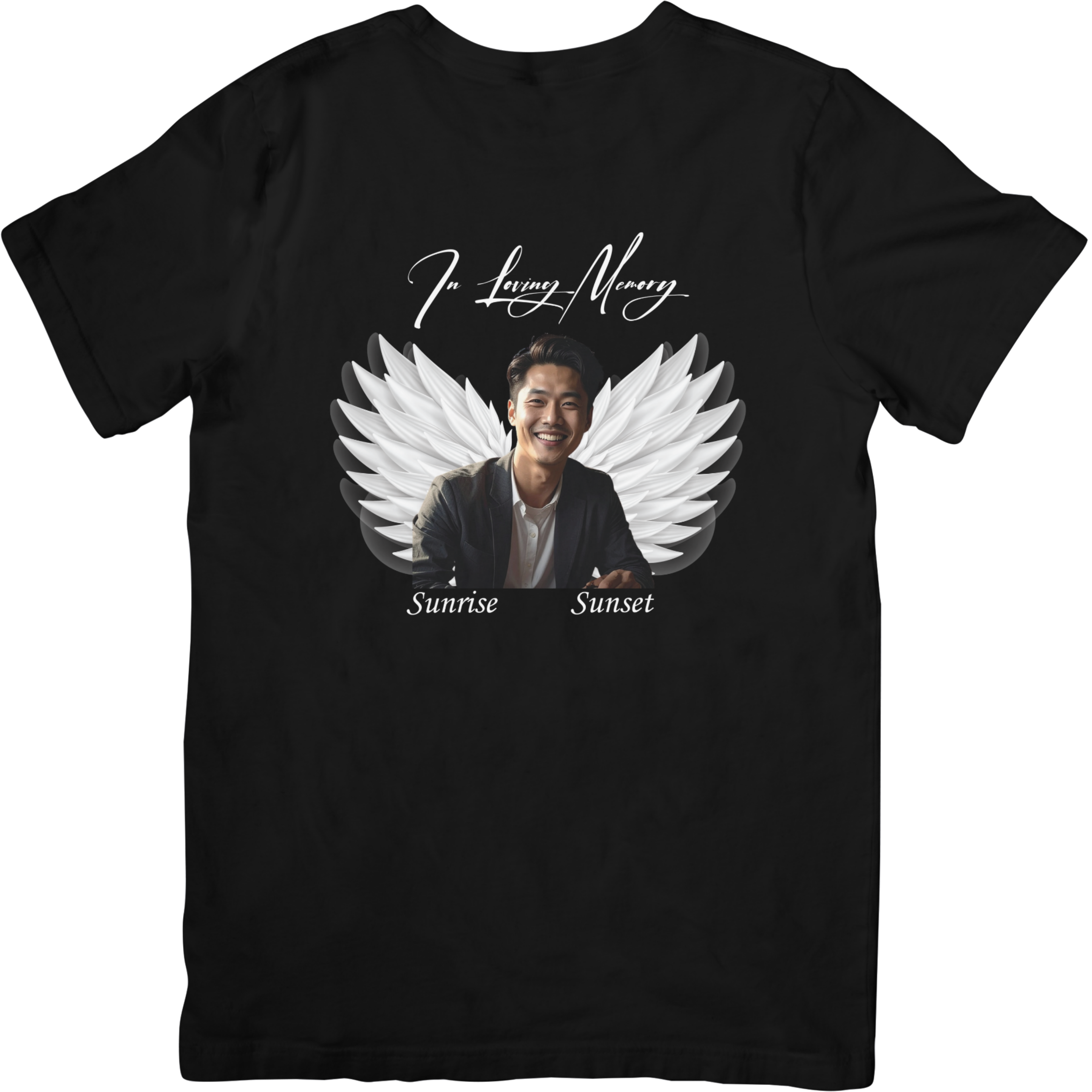 Memorial Black Tee Wings